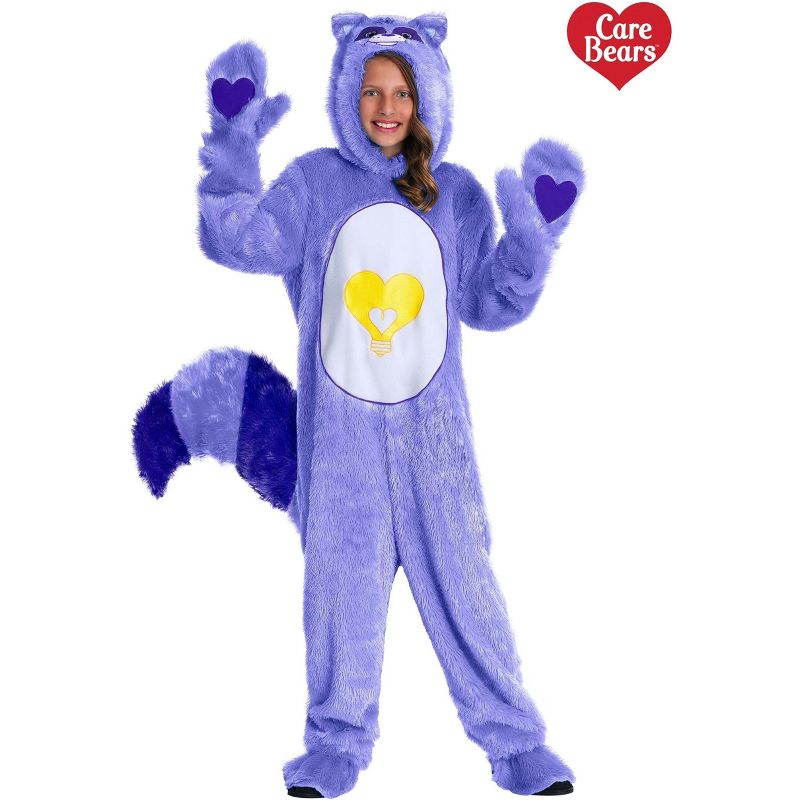 HalloweenCostumes.com Child Bright Heart Raccoon Care Bears & Cousins Costume., 3 of 4
