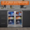Ca'Lefort Dual 15" Single Zone Beverage Refrigerator Cooler Combo - 30 Inch Beverage Fridge Glass Door Built-in or Freestanding for Home/Kitchen - 4 of 4