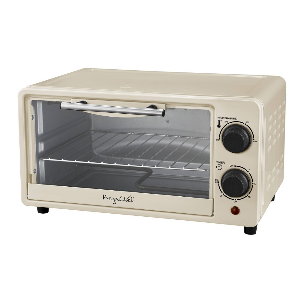 MegaChef 9L Electric Counter Top Toaster Oven in Cream