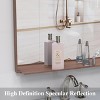 Oversized Modern Rectangle Bathroom Mirror with walnut Frame, Decorative Large Wall Mirrors for Bathroom Living Room Bedroom - 4 of 4
