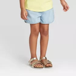 Toddler Girls' Woven Pull-On Shorts - Cat & Jack™ Light Blue