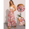 INSPIRE CHIC Women's Tropical Boho Elastic Waisted Flare Palazzo Wide Leg Pants - 2 of 4