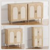 Rattan  Buffet Cabinet with Storage, Single Door Accent Console Table for Entryway - 4 of 4