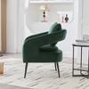 Grungis Velvet Barrel Accent Chairs,Living Room Chairs with Open Back and Metal Legs,Comfy Chairs for Living Room,Bedroom - 4 of 4