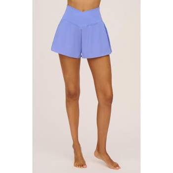 Unique Bargains Womens Flowy Running Shorts Casual High Waisted Workout  Shorts 1pcs Blue 2xl : Target