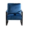 Mid-Century Modern Accent Chair with Brushed Metal Frame, Padded Armrest and Thick Seat Cushion - 4 of 4