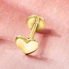Pure Collection by Ross-Simons 14kt Yellow Gold Single Heart Flat-Back Stud Earring - 4 of 4