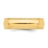 Black Bow Jewelry 6mm 14K Rose, White, or Yellow Gold Half Round Milgrain Standard Band - 3 of 4