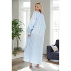 ADR Women's Cotton Nightgown, Long Sleeve Poet Nightshirt Ruffled Vintage Night Dress Gown - 3 of 4