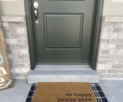 2'x3' Indoor/outdoor Woven Tapestry Rug Black - Threshold™: Front Door ...