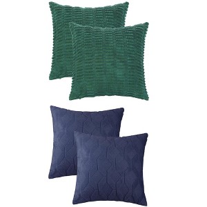 REGALWOVEN 4 Pcs Modern Solid Texture Throw Pillow Covers - 1 of 4