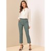 INSPIRE CHIC Women's High Waist Elastic Back Two Slant Pockets Office Work Ankle Pants - 3 of 4