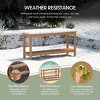WestinTrends Malibu 55" All Weather HDPE Outdoor Patio Two Shelf Table - 3 of 4