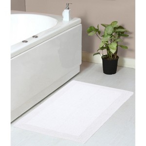 Home Weavers Luxury Collection 100% Cotton Tufted Bathroom Rug, Non-Slip Latex Bath Rug - 1 of 4