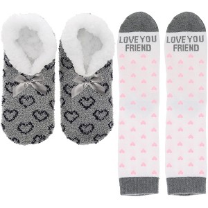 Pavilion Gift Company - Love You Friend - Slipper Sock Gift Set - Socks - 1 of 4