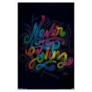 Trends International Never Stop Loving Framed Wall Poster Prints - 1 of 4