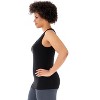 Rekucci Curvy Woman Travel in Style Scoop Neck Tank Top – Comfortable, Flattering & Wrinkle-Resistant - Black , 2X - 2 of 3