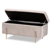 Rockwell Velvet Metal Storage Bench - Baxton Studio - 2 of 4