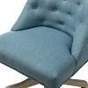 Modern Office Chair with Tufted Back, Adjustable Height, Armchair Upholstered, Study Seat Computer Task for Makeup Room, Living Room-The Pop Home - 2 of 4
