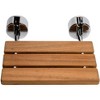 ALFI ABS16R-PC Polished Chrome 16Inch Folding Teak Wood Shower Seat Bench - 4 of 4