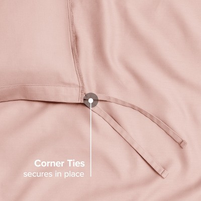 Dusty Pink Organic Cotton Full/Queen Duvet Cover Set