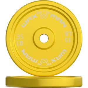 35LB Olympic Bumper Weight Plate, Grip Plate for Strength Training & CrossFit, Virgin Rubber with Steel Insert, Fits 2" Barbells - 1 of 1