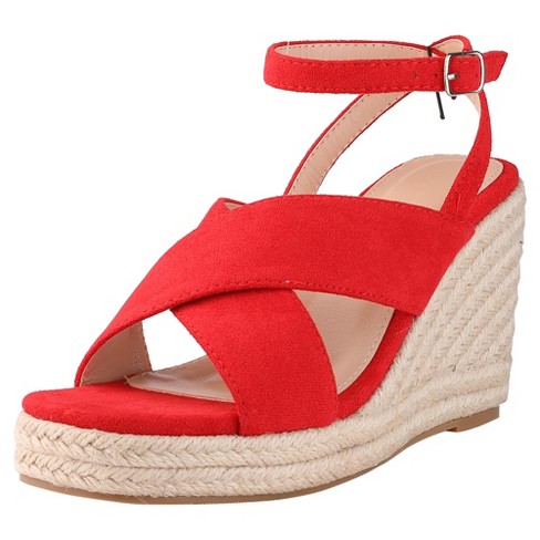 Red hot sale platform espadrilles