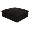 PAGED 35" Chenille Wooden Ottoman, Modern Sectional Sofa Footstool Module with High-density Sponge, Vanity Chair for Living Room, Bedroom - 3 of 4