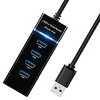 USB 3.0 Hub 4-Port Adapter Charger Data Sync Super Speed PC Mac Laptop Desktop - image 4 of 4