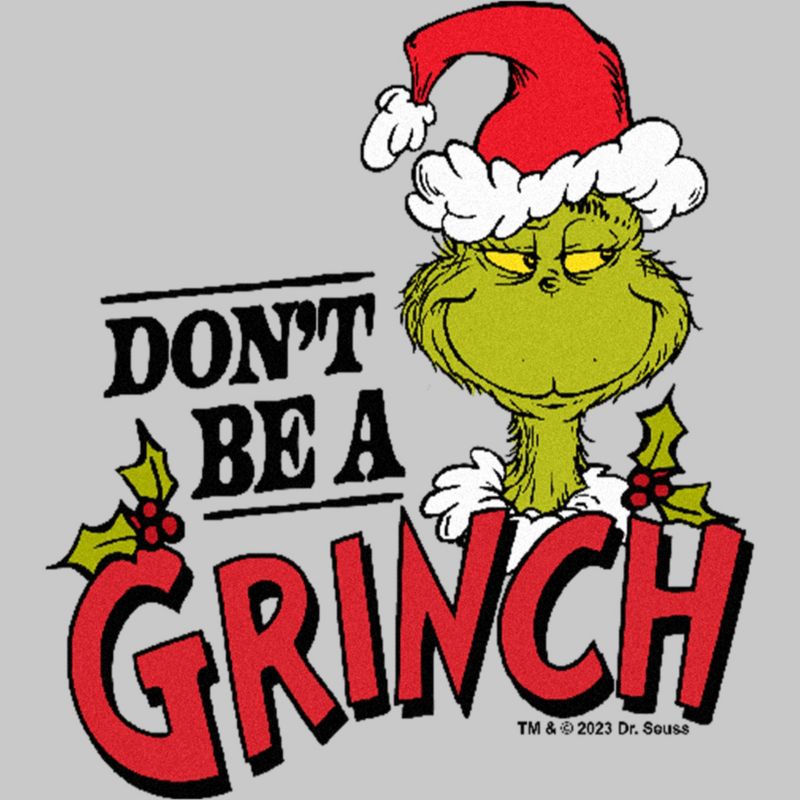 Toddler's Dr. Seuss Christmas Don’t Be a Grinch Santa Hat T-Shirt, 2 of 4