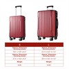 BEAFUP Luggage Sets 2 Piece, Hardshell ABS Lightweight and Expandable(only 28"), Carry-on Luggage with Double Wheels,(20/28) - 3 of 4