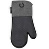 Home Mart Goods Black Heat Resistant Thick Soft Quilted Lining Kitchen Oven Glove Mitts With Silicone - 2 of 3