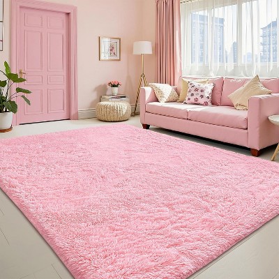 Luxury Modern Plush Fluffy Velvet Rug, Faux Wool Rugs with  Non-Slip & Washable,for Bedroom Living Room Nursery