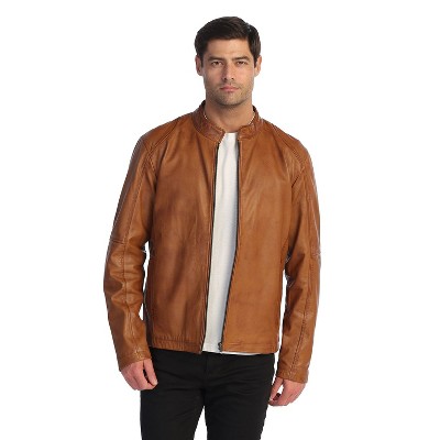 Gioberti Men's Sheepskin Classic Style Leather Jacket