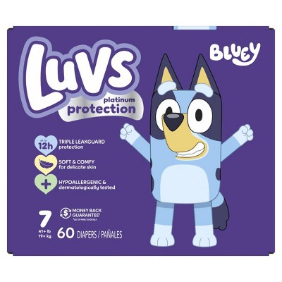 Luvs Platinum Protection Baby Diapers, Size 7, 60 Count