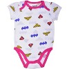 Warner Bros Girl's 5-Pack Justice League Roleplay Baby Bodysuit Creeper Set - Wonder Woman, Batgirl, Supergirl - Size 12M - 4 of 4