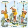 Hotraffy Climbing Rope Tree Swing with Platforms and Swing Seat Outdoor Playground Accessories for Kids Including Hanging Strap & Carabiner（green） - 4 of 4