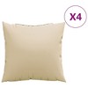 vidaXL Sofa Cushions 4 pcs Beige 23.6"x23.6" Fabric - 2 of 4