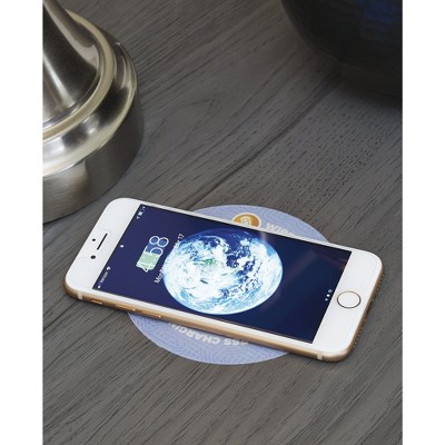 Modern Gray 2-Drawer Nightstand with USB Charging Station