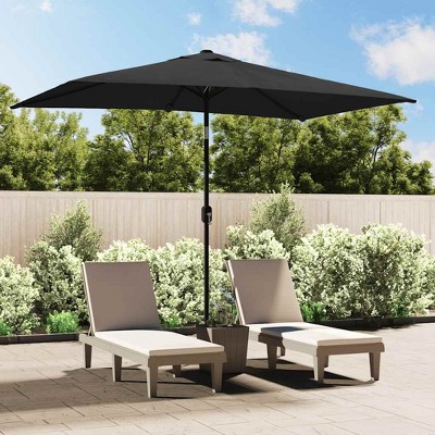 Garden Parasol Sandy White 100% Polyester, Steel 78.7 x 118.1 in vidaXL
