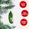 Joyfy Christmas Tree Decorations, Pickle Glass Blown Food Christmas Tree Hanging Ornaments, Cucumber Christmas Decorations Indoor Outdoor - 3 of 4