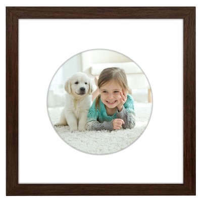 Americanflat 12" x 12" Picture Frame with Mat - Round & Heart Designs - Stylish Decor for Living Rooms, Dorms, Offices & More