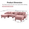 Boucle U-Shaped 4-Seater Sectional Sofa with Shell Armrests & 2 Ottomans - 4 of 4