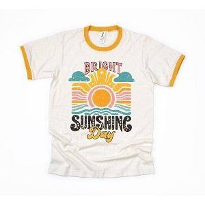 Simply Sage Market Women's Bright Sunshine Day Short Sleeve Ringer Tee - 1 of 2