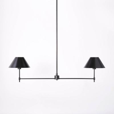 48.5-65-inch Adjustable H 1-Light Matte Black and Antique Brass Floor Lamp  with White Fabric Shade