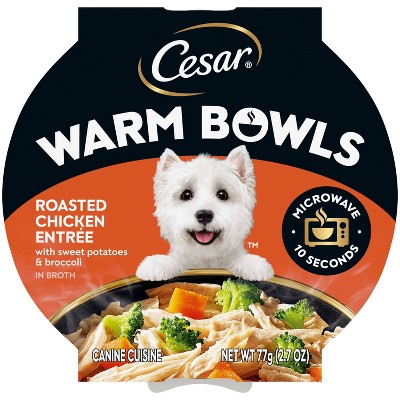Cesar Warm Bowls Roasted Chicken Flavor Entrée Adult Wet Dog Food - 2.7oz