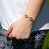 Pavilion Gift Company - Crystal - Gold Hexagon - 2" - 3" Austrian Crystal Drawstring Bracelet - Bracelets - 3 of 4