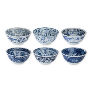 RSVP International Japanese Bowl Set/6, Traditional Patterns, 6" Diameter - 1 of 4