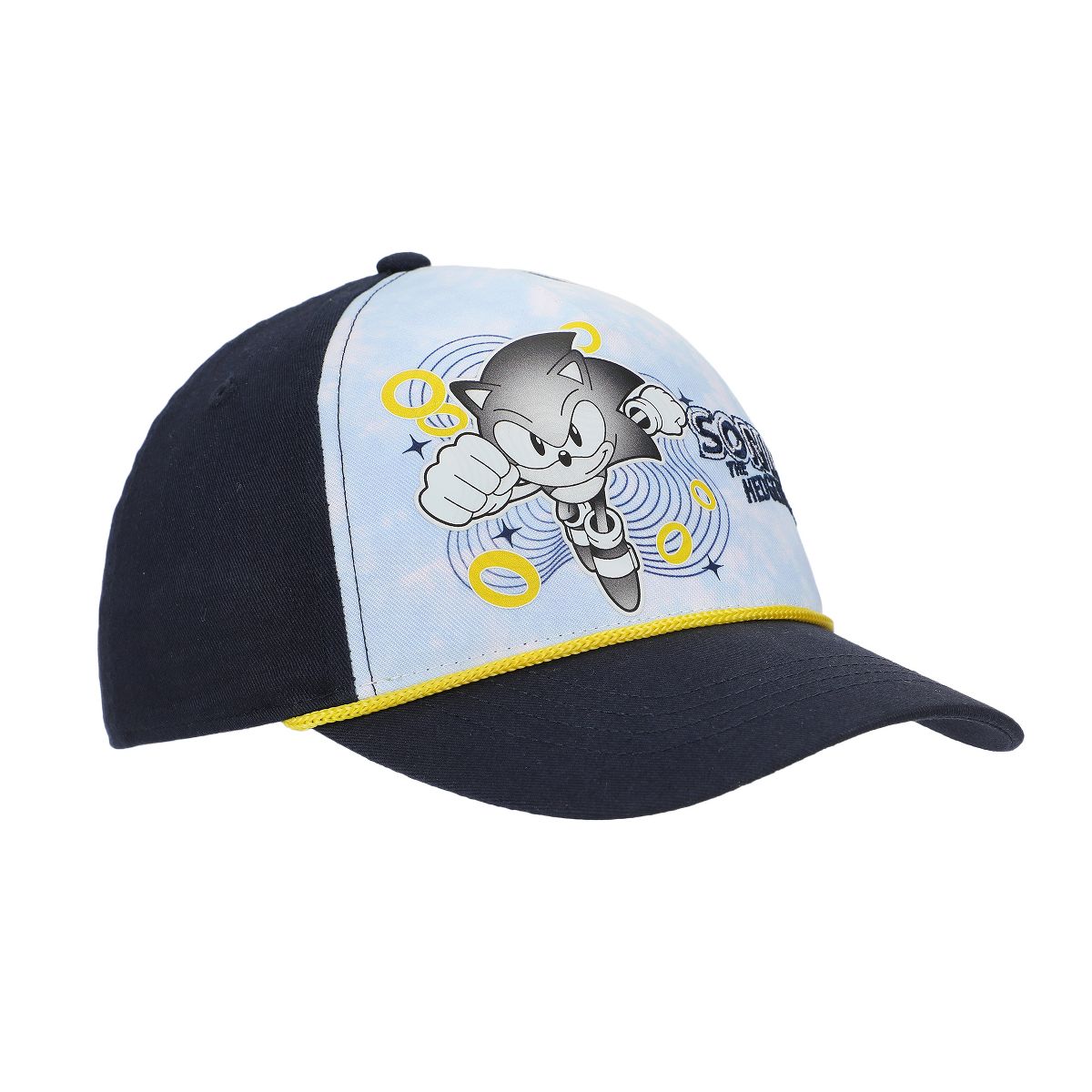 Sonic The Hedgehog Gold Rings Youth Navy Traditional Adjustable Hat - thumbnail 3
