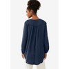 ellos Plus Size V-Neck Inverted Pleat Tunic - 3 of 4